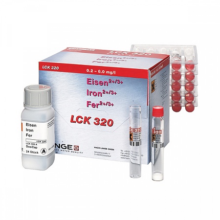 LCK 320 кюветный тест для определения железа (II / III) 0,2-6,0 мг/л Fe, 24 теста