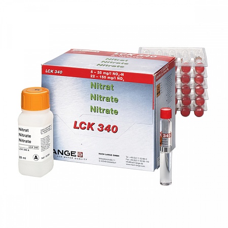 LCK 340 кюветный тест для определения нитратов 5-35 мг/л NO₃-N, 25 тестов
