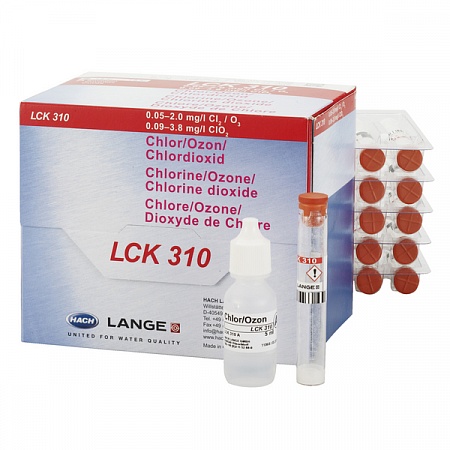 LCK 310 кюветный тест для определения хлора/озона/диоксида хлора, 24 теста