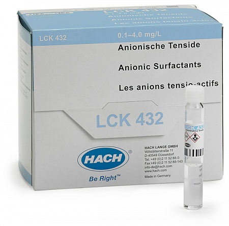 LCK 432 кюветный тест для определения АПАВ, 0,1 – 4,0 мг/л, 25 тестов