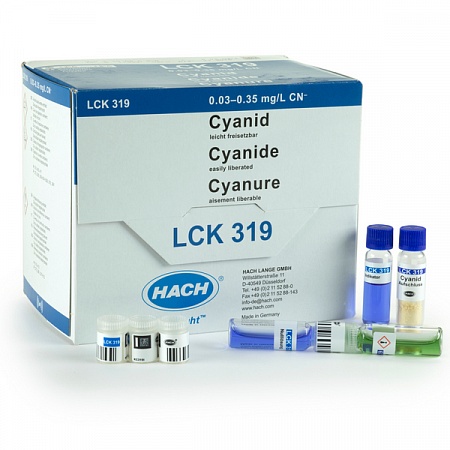 LCK 319 кюветный тест для определения легко высвобождаемого цианида 0,03-0,35 мг/л CN⁻, 24 теста