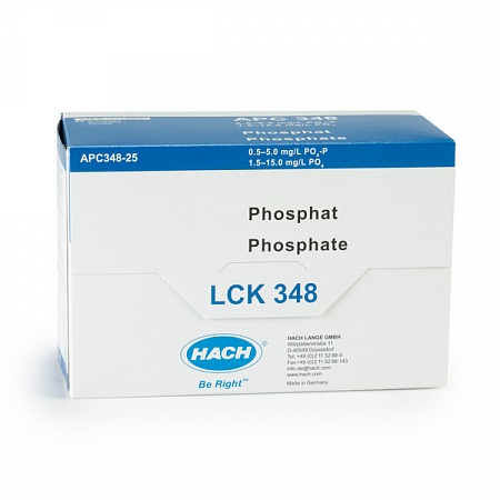 LCK 348 кюветный тест для определения фосфатов (орто/общих) 0,5-5,0 мг/л PO₄-P, 25 тестов