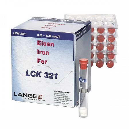 LCK 321 кюветный тест для определения железа 0,2-6,0 мг/л Fe, 25 тестов