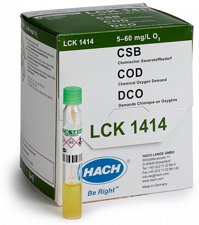 LCK 1414 кюветный тест для определения ХПК 5-60 мг/л O₂, 25 тестов