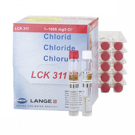 LCK 311 кюветный тест для определения хлоридов 1-70 мг/л; 70-1000 мг/л Cl, 24 теста
