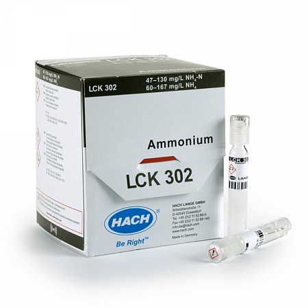 LCK 302 кюветный тест для определения аммиака 47-130 мг/л NH₄-N, 25 тестов