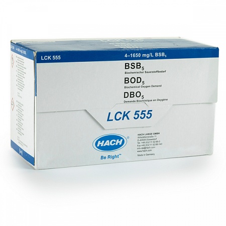 LCK 555 кюветный тест для определения БПК5 4-1650 мг/л O₂, 39 тестов