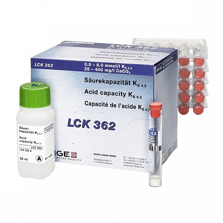 LCK 362 кюветный тест для определения кислотности – КС4.3, 0,5-8,0 ммоль/л, 25 тестов
