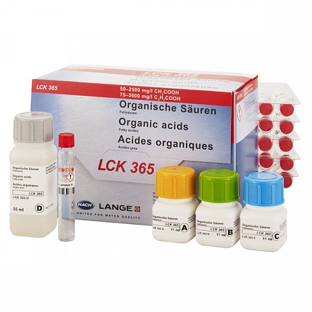 LCK 365 кюветный тест для определения органических кислот 50-2500 мг/л, 25 тестов