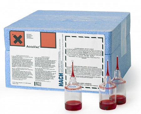 25060-25 набор реагентов для определения фторидов, Accuvac, 0,02-2,00 мг/л F, 25 тестов