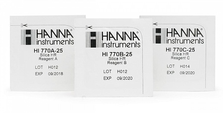 HI 770-25 реагент на кремний, 0 - 200 мг/л, 25 тестов