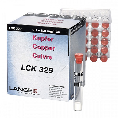 LCK 329 кюветный тест для определения меди 0,1-8,0 мг/л Cu, 25 тестов