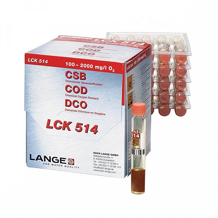 LCK 514 кюветный тест для определения ХПК 100-2000 мг/л O₂, 25 тестов