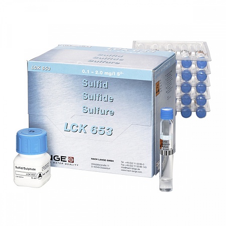 LCK 653 кюветный тест для определения сульфидов 0,1-2,0 мг/л S2-, 25 тестов